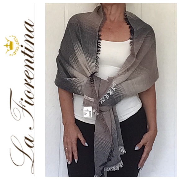 LA FIORENTINA ALPACA WOOL BLEND BLEND SCARF WRAP NWT - Picture 2 of 14
